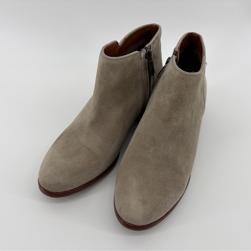 Sam Edelman Women's 7 PETTY  Ankle Boots Taupe Gray Suede Zip